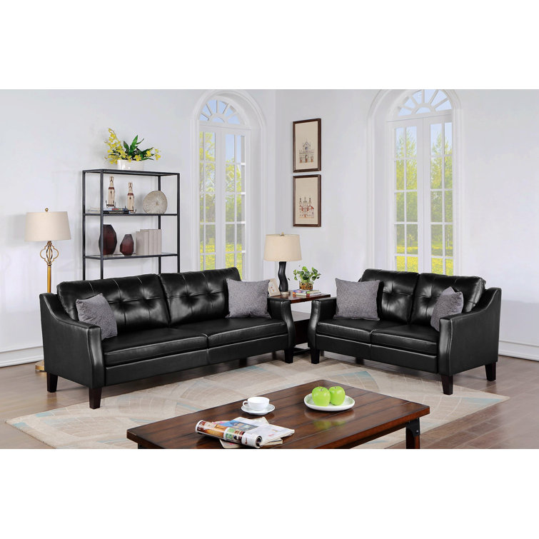 Red Barrel Studio® Amata 2 Piece Faux Leather Living Room Set Wayfair